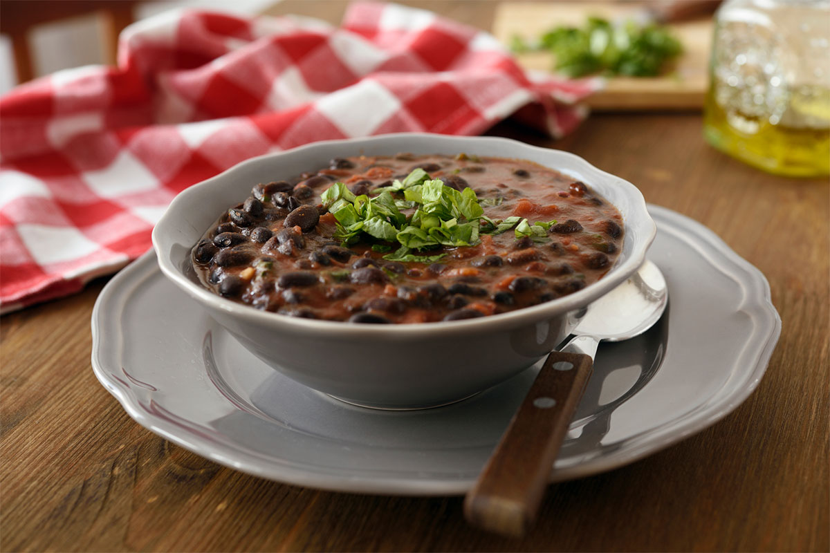 Beer Glazed Black Beans