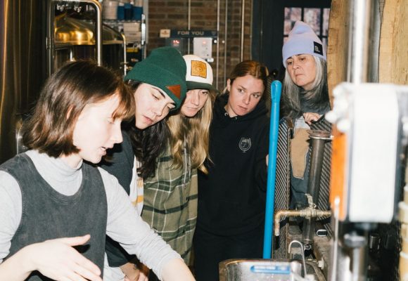 women brewing at foam brewers